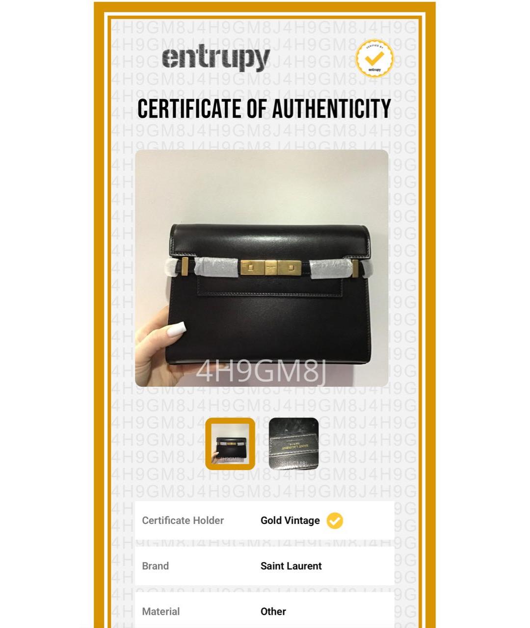 SAINT LAURENT Черная кожаная сумка с короткими ручками, фото 7