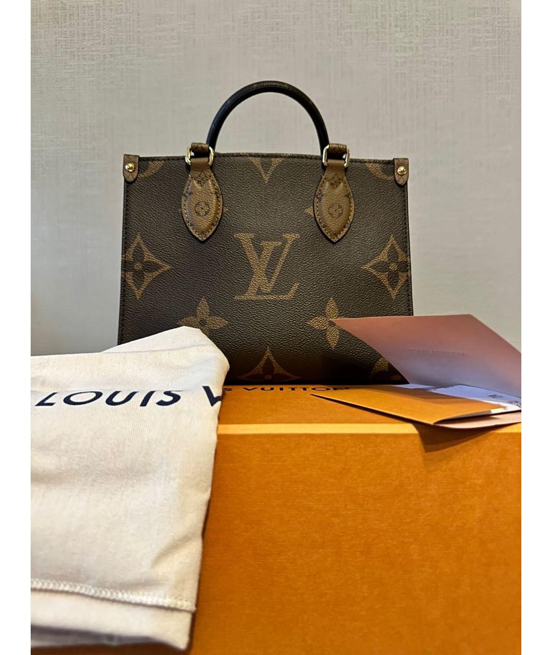 LOUIS VUITTON Коричневая сумка тоут, фото 6
