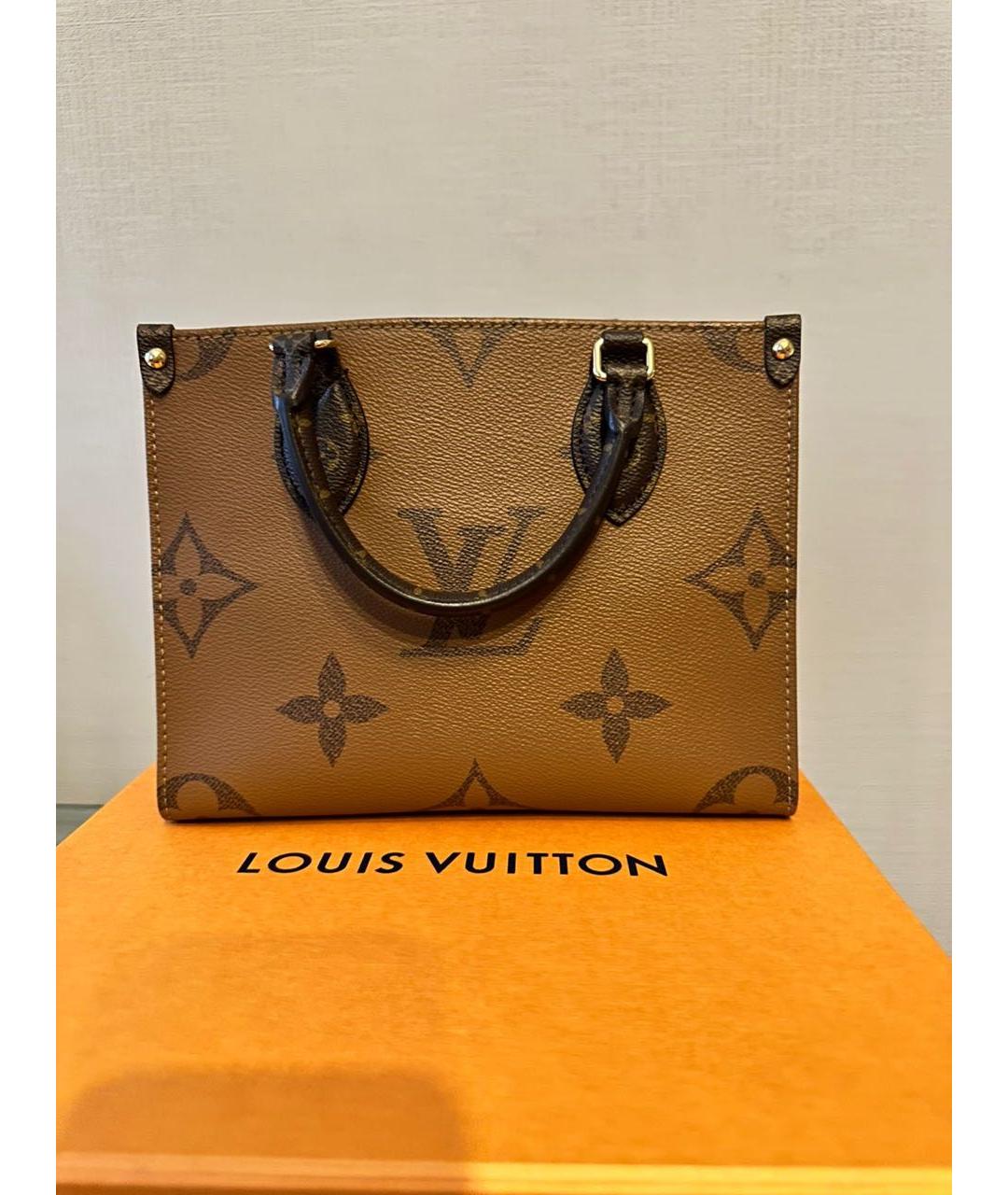 LOUIS VUITTON Коричневая сумка тоут, фото 9