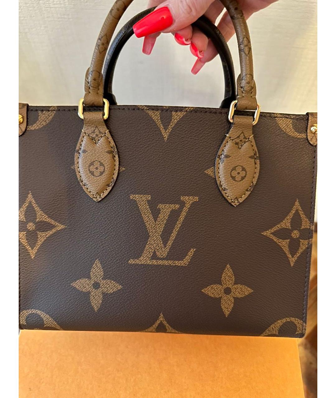 LOUIS VUITTON Коричневая сумка тоут, фото 3