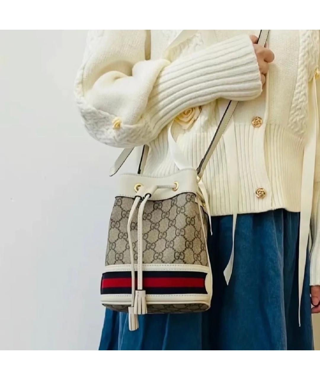 GUCCI Белая сумка тоут, фото 7
