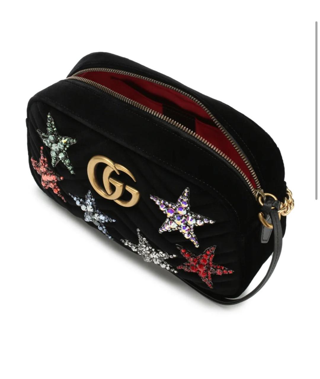 GUCCI Черная бархатная сумка через плечо, фото 5