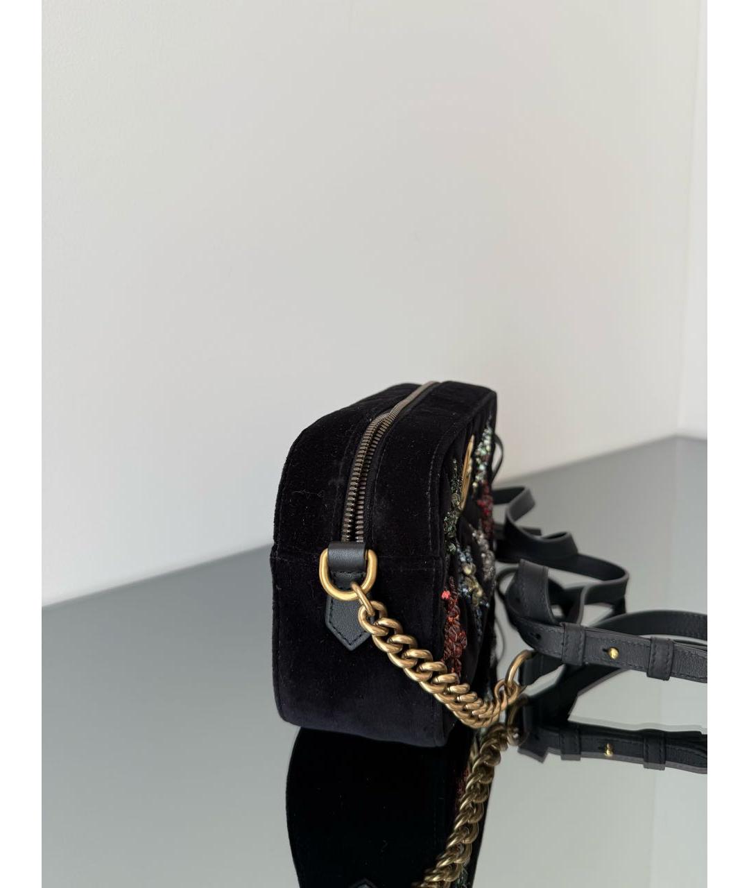 GUCCI Черная бархатная сумка через плечо, фото 4