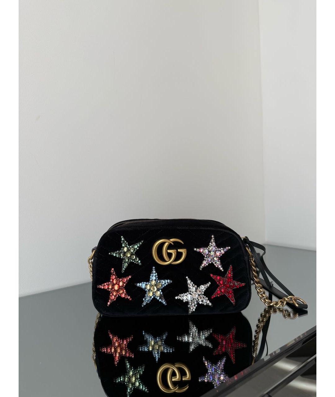 GUCCI Черная бархатная сумка через плечо, фото 7