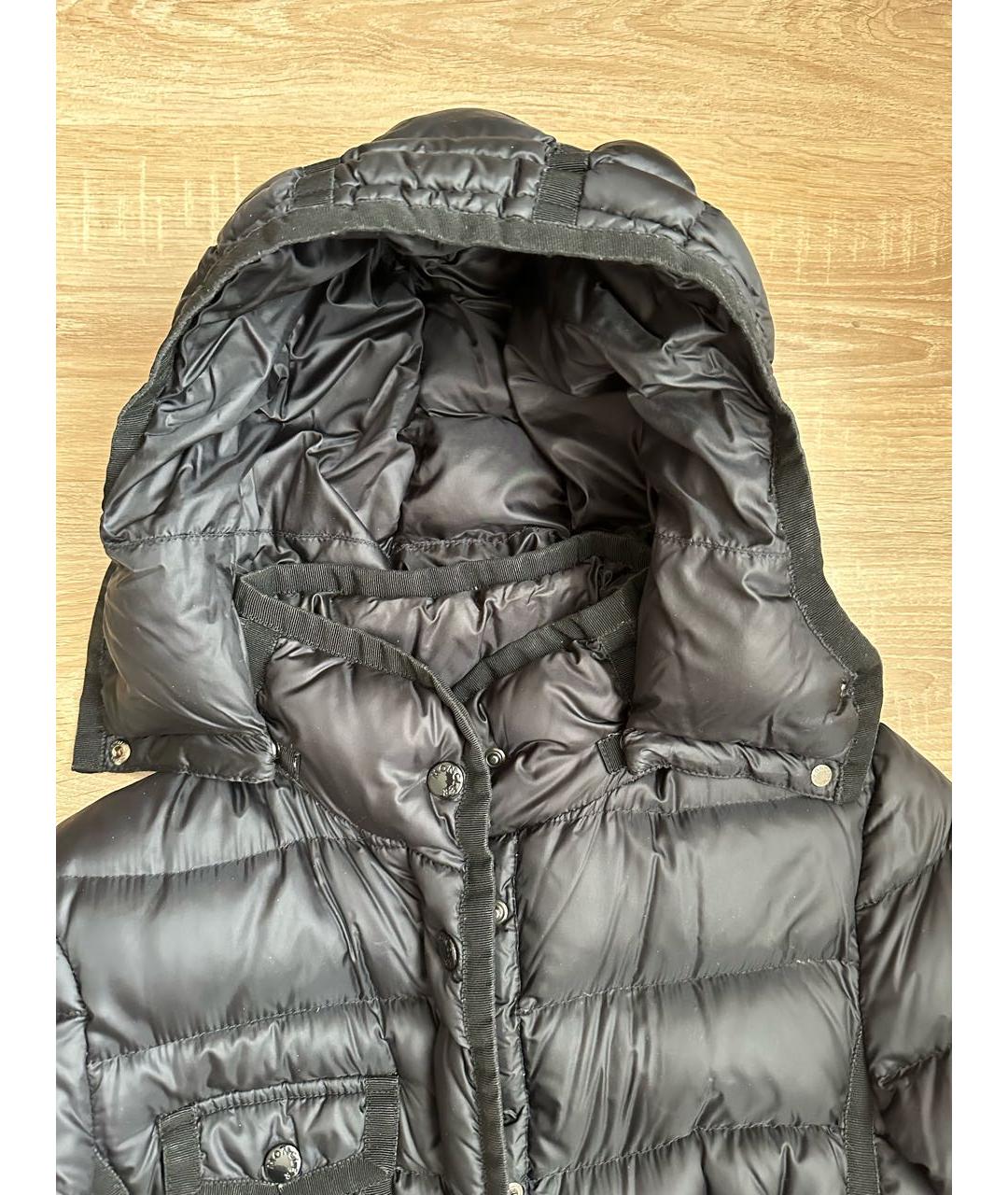 MONCLER Черный пуховик, фото 4