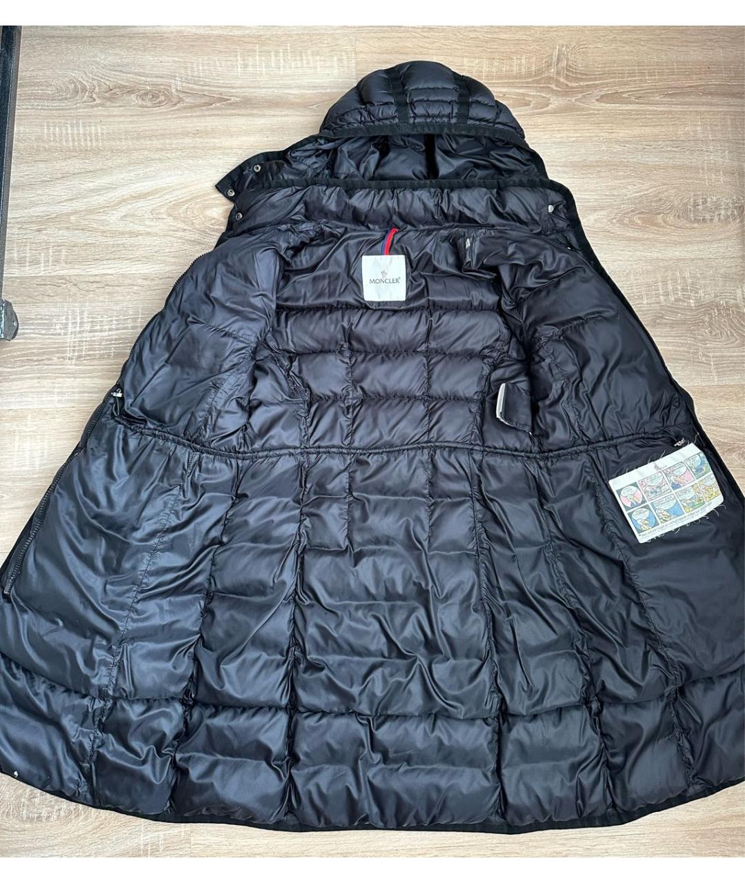 MONCLER Черный пуховик, фото 3