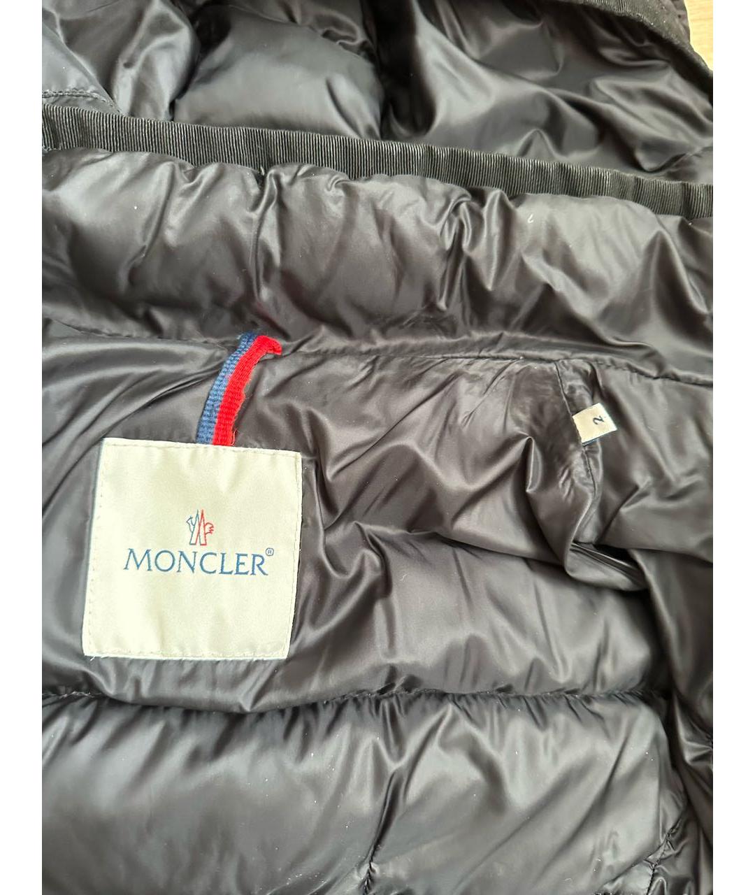 MONCLER Черный пуховик, фото 6