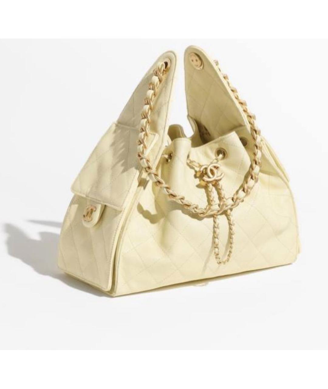 CHANEL Желтая сумка тоут, фото 2