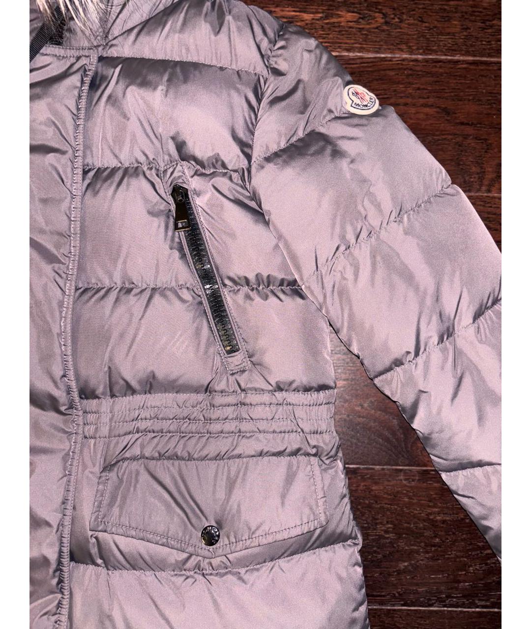 MONCLER Антрацитовый полиэстеровый пуховик, фото 4