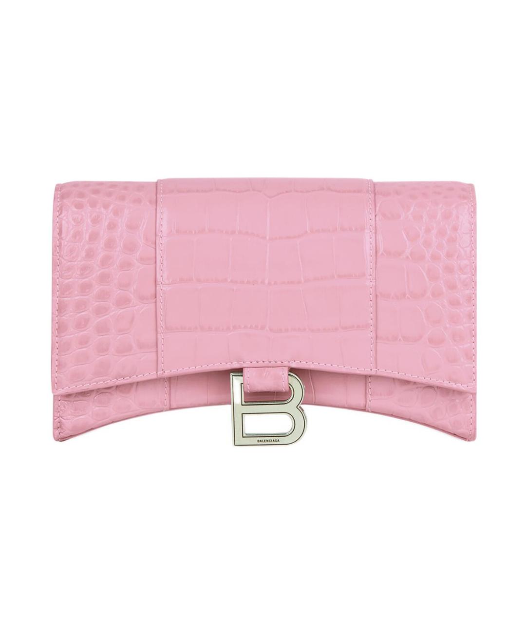 BALENCIAGA Розовый кожаный кошелек, фото 1