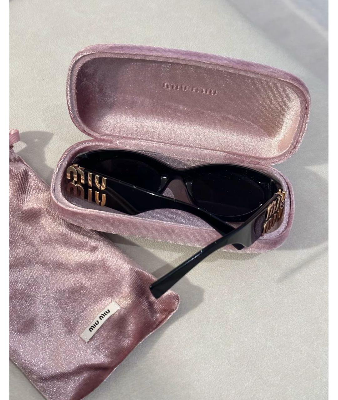 MIU MIU Черные солнцезащитные очки, фото 4