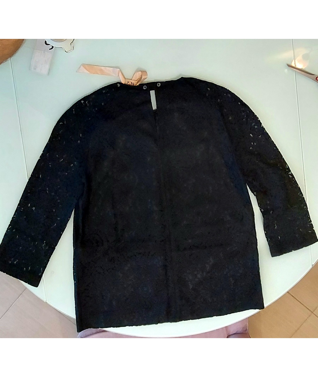 NO. 21 Черная вискозная рубашка, фото 2