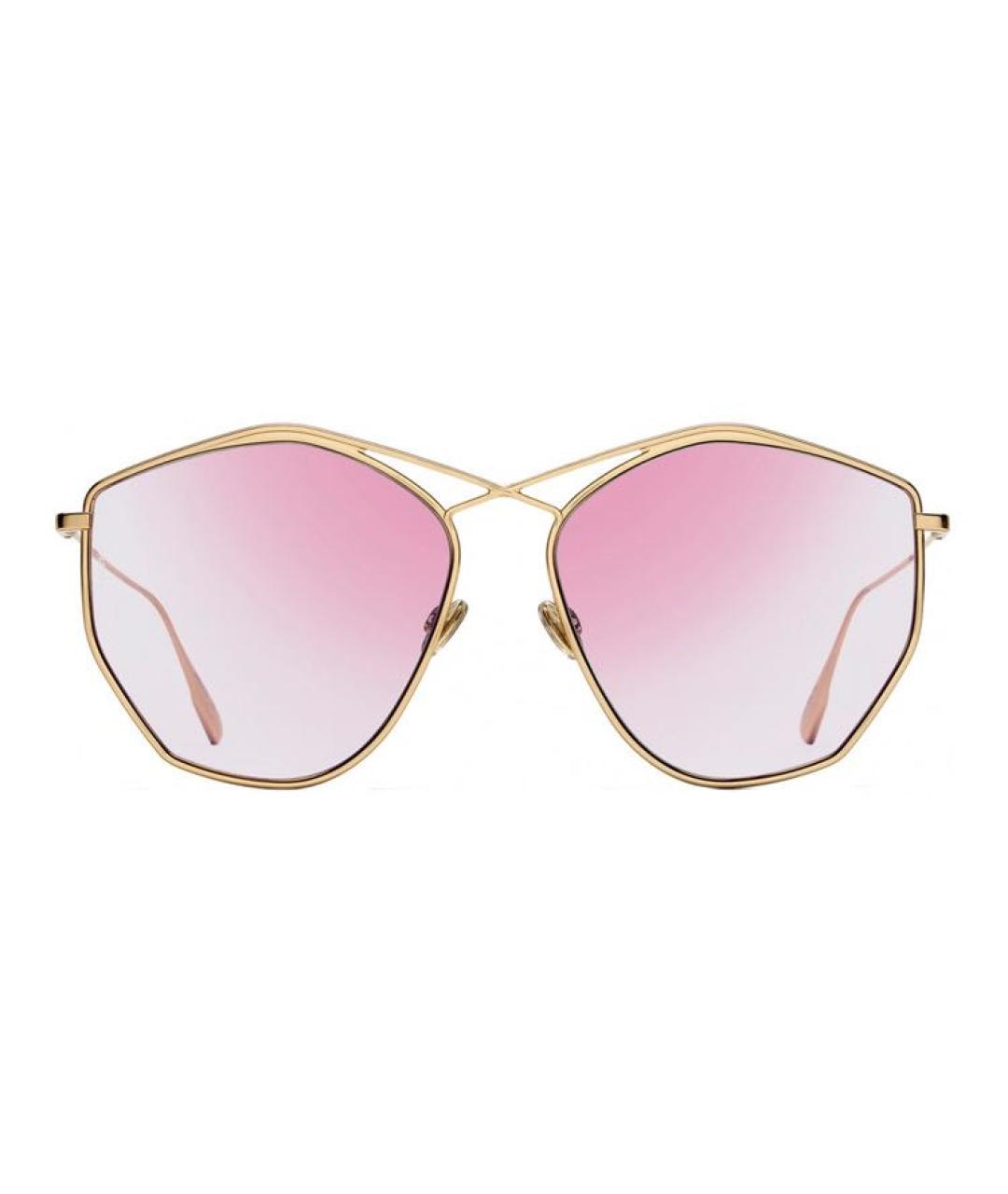 CHRISTIAN DIOR Розовые металлические солнцезащитные очки, фото 1