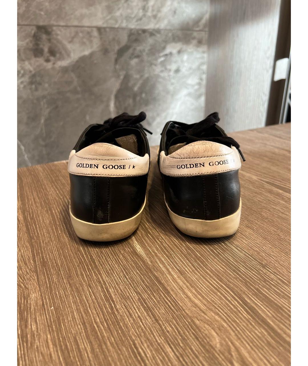 GOLDEN GOOSE DELUXE BRAND Черные кожаные кеды, фото 7