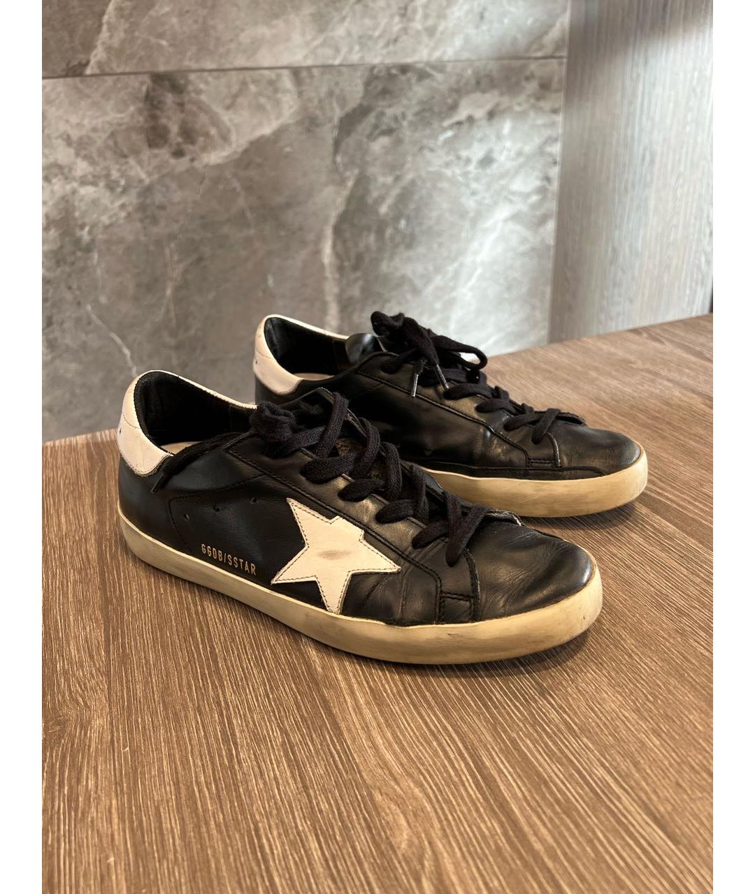 GOLDEN GOOSE DELUXE BRAND Черные кожаные кеды, фото 8