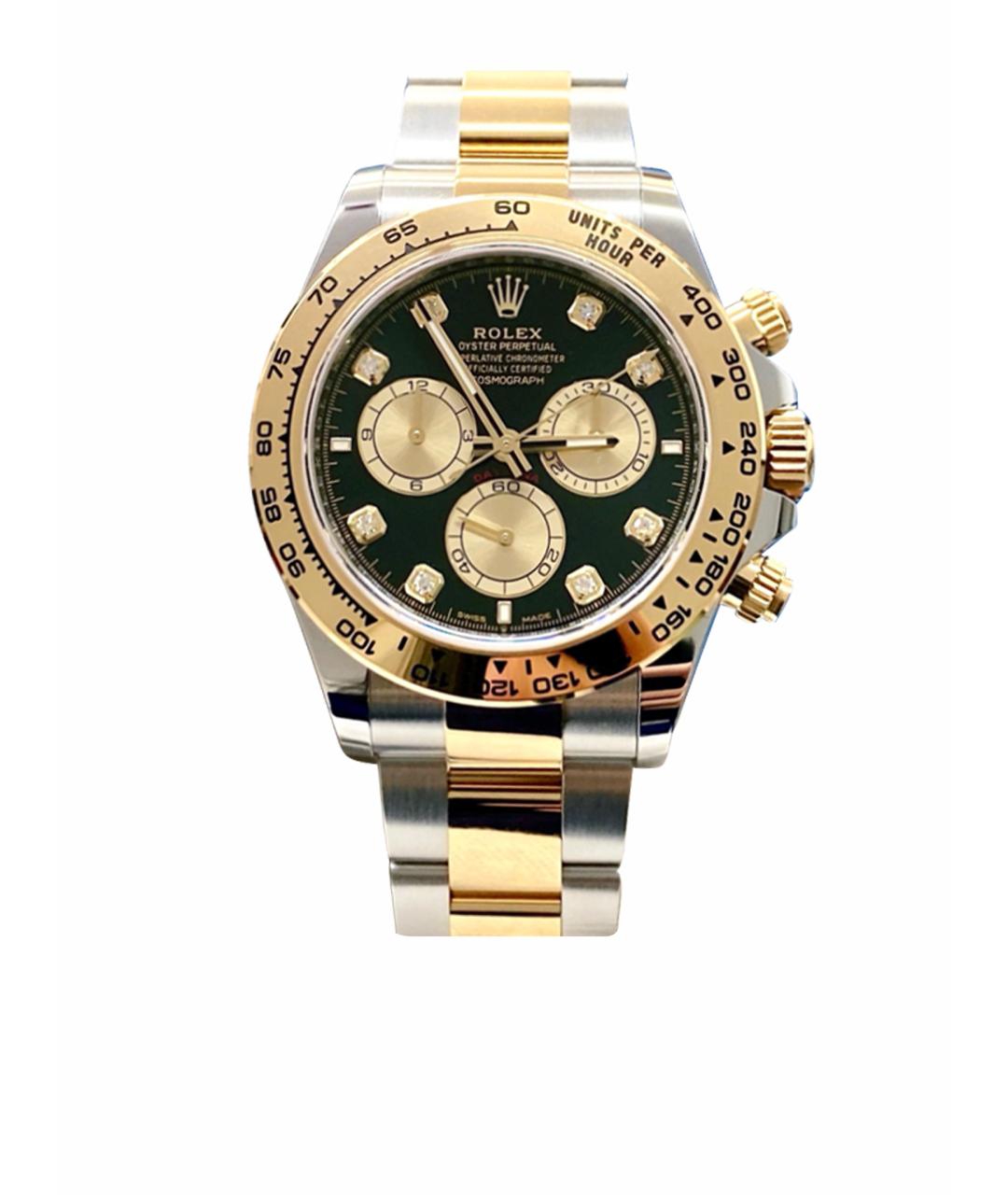 ROLEX Черные часы из желтого золота, фото 1