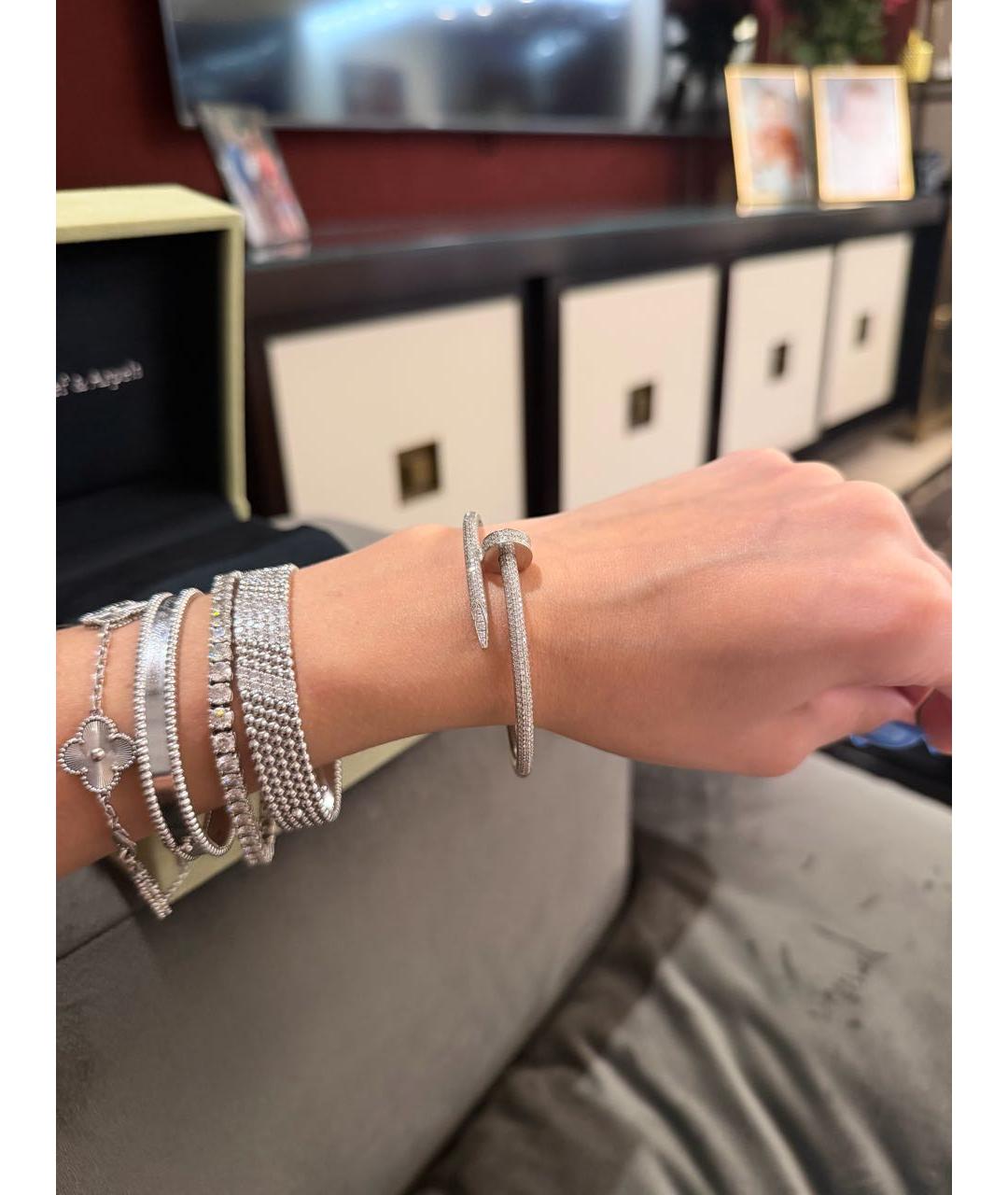 CARTIER Белый браслет из белого золота, фото 4