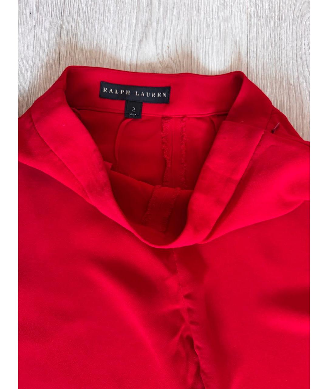 RALPH LAUREN Красные шифоновые шорты, фото 3