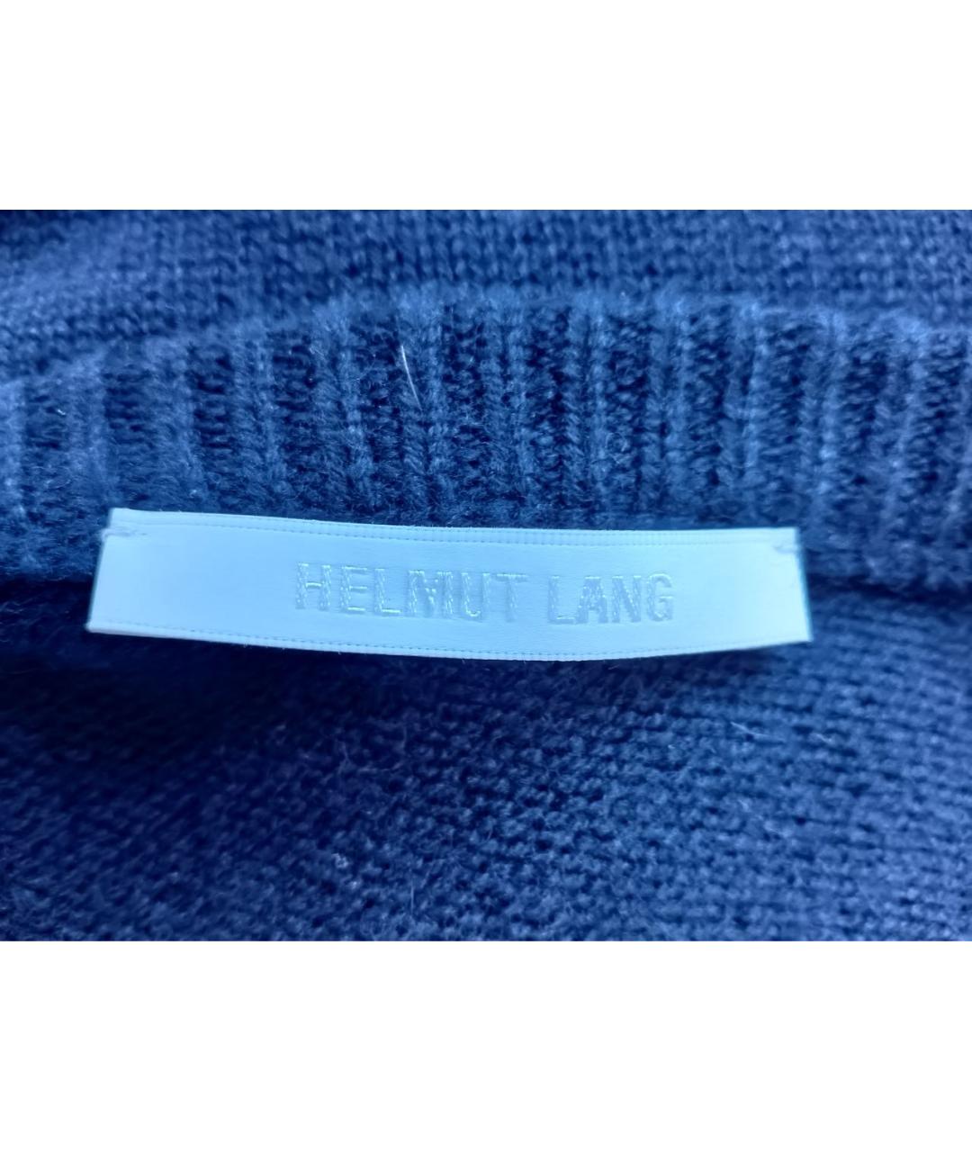 HELMUT LANG Темно-синий шерстяной джемпер / свитер, фото 6