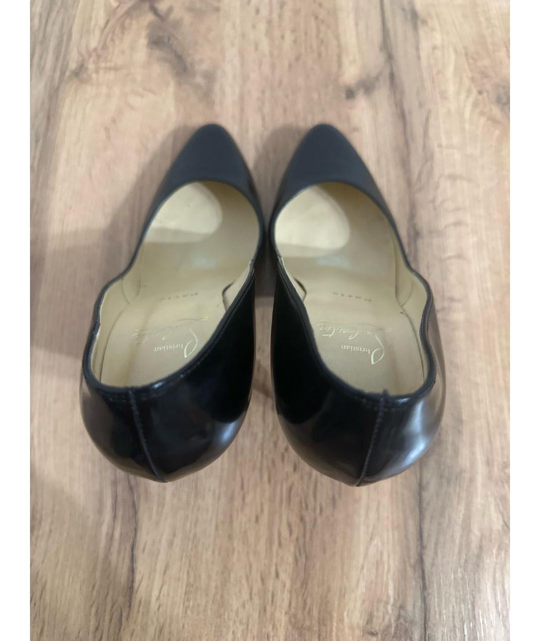 CHRISTIAN LOUBOUTIN Черные туфли из лакированной кожи, фото 3