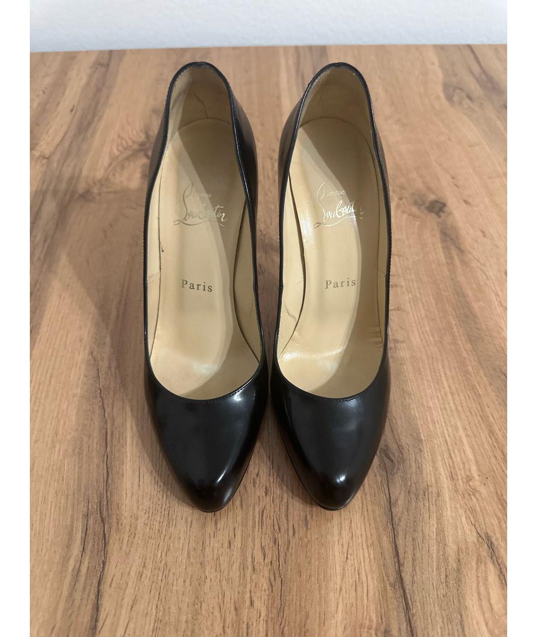 CHRISTIAN LOUBOUTIN Черные туфли из лакированной кожи, фото 2