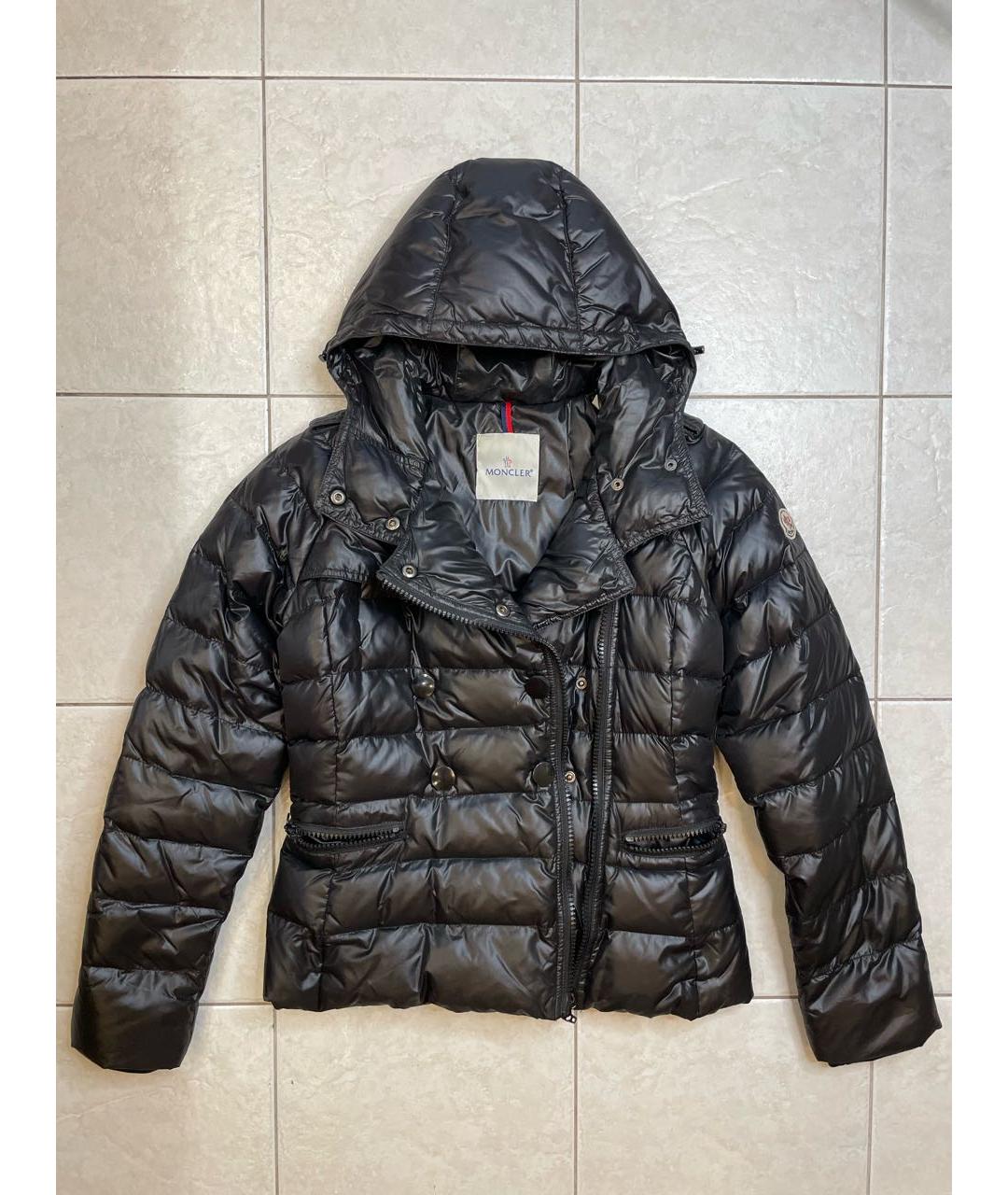 MONCLER Черный пуховик, фото 9