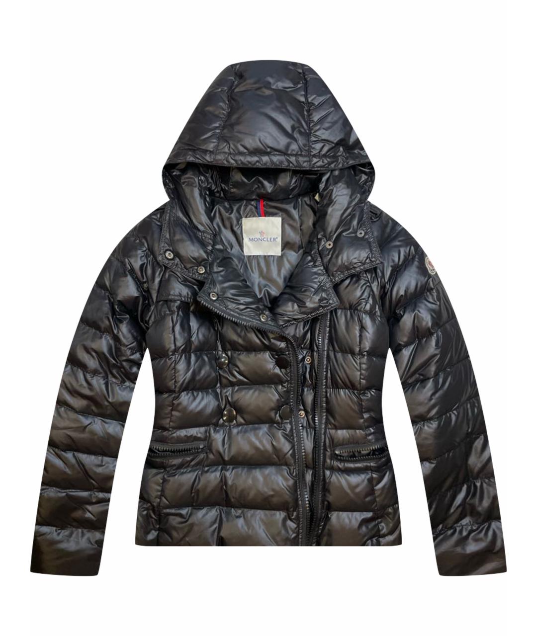 MONCLER Черный пуховик, фото 1