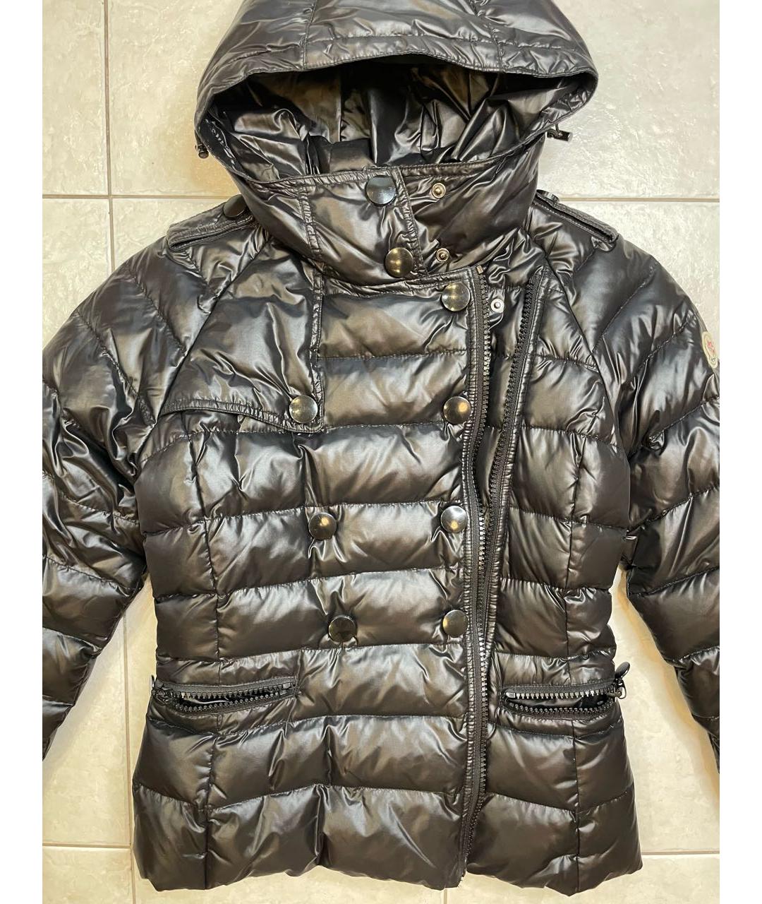 MONCLER Черный пуховик, фото 3