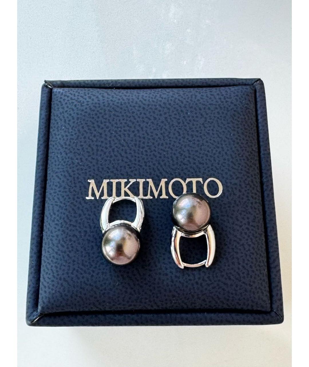 Mikimoto Белые серьги из белого золота, фото 4