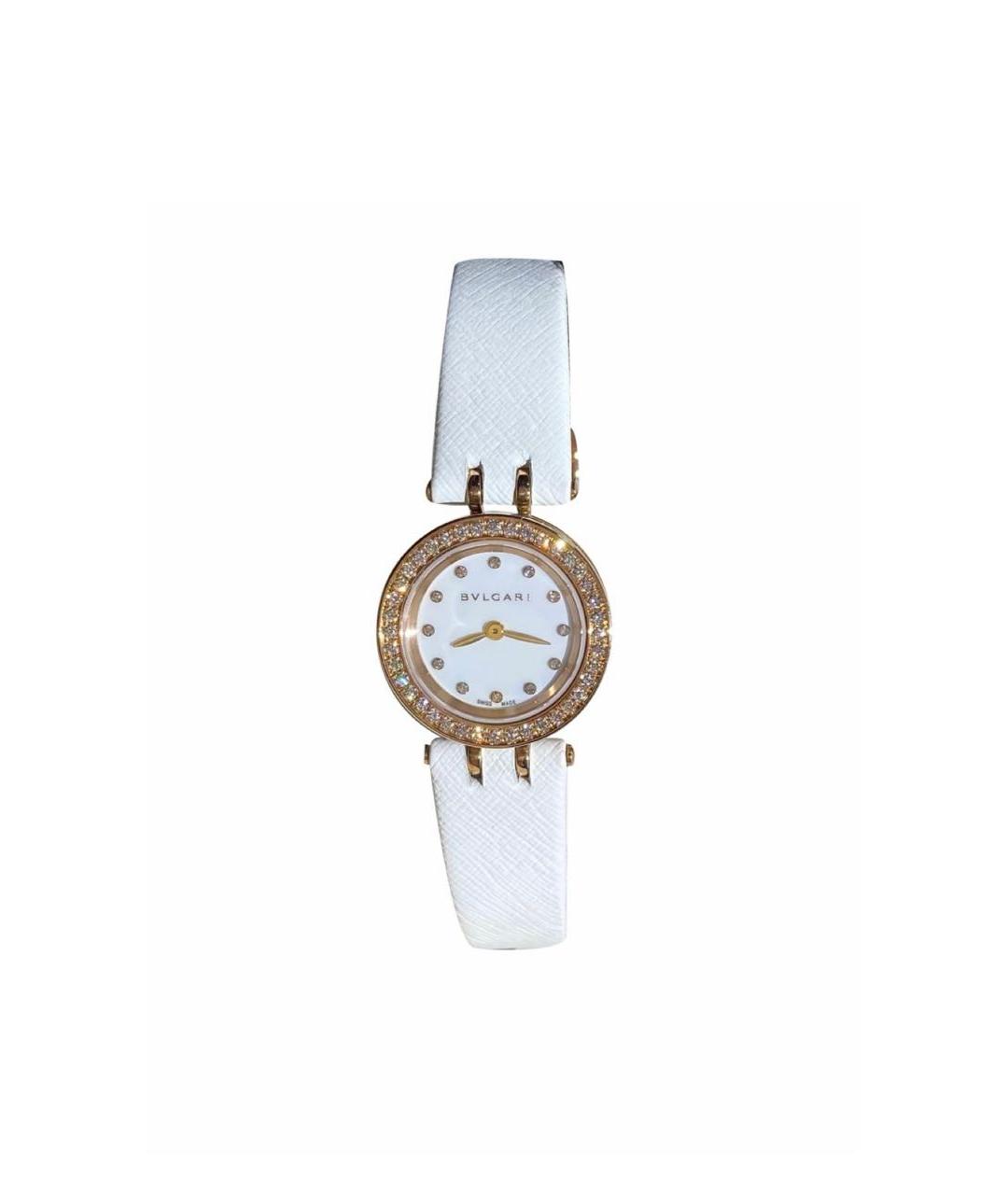 BVLGARI Белые часы из желтого золота, фото 1