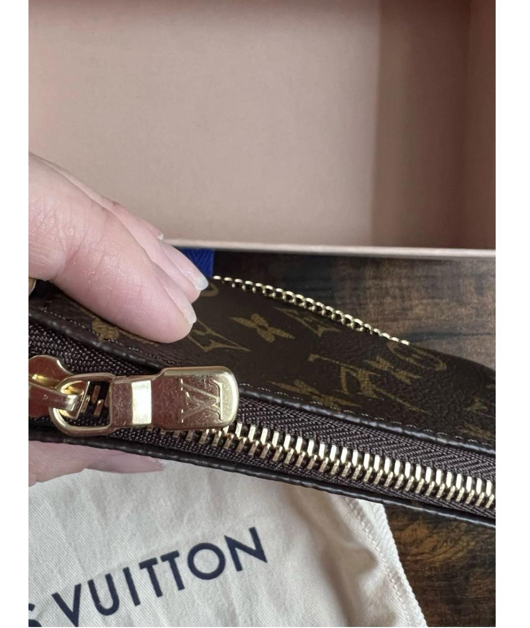 LOUIS VUITTON Коричневый кошелек, фото 5