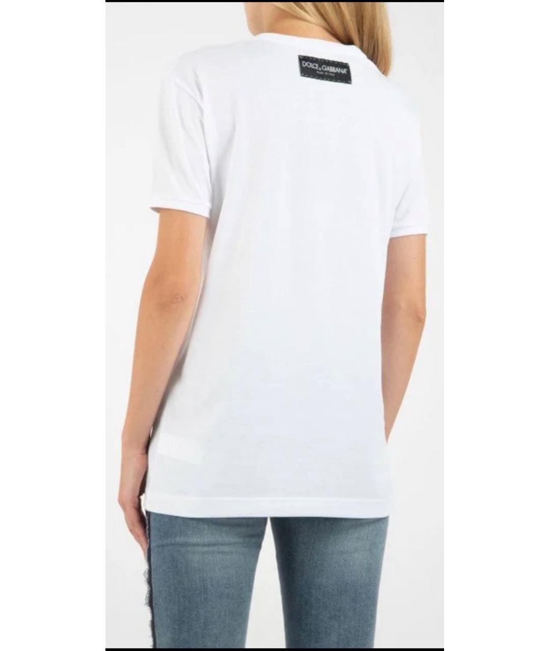 DOLCE&GABBANA Белая хлопковая футболка, фото 2