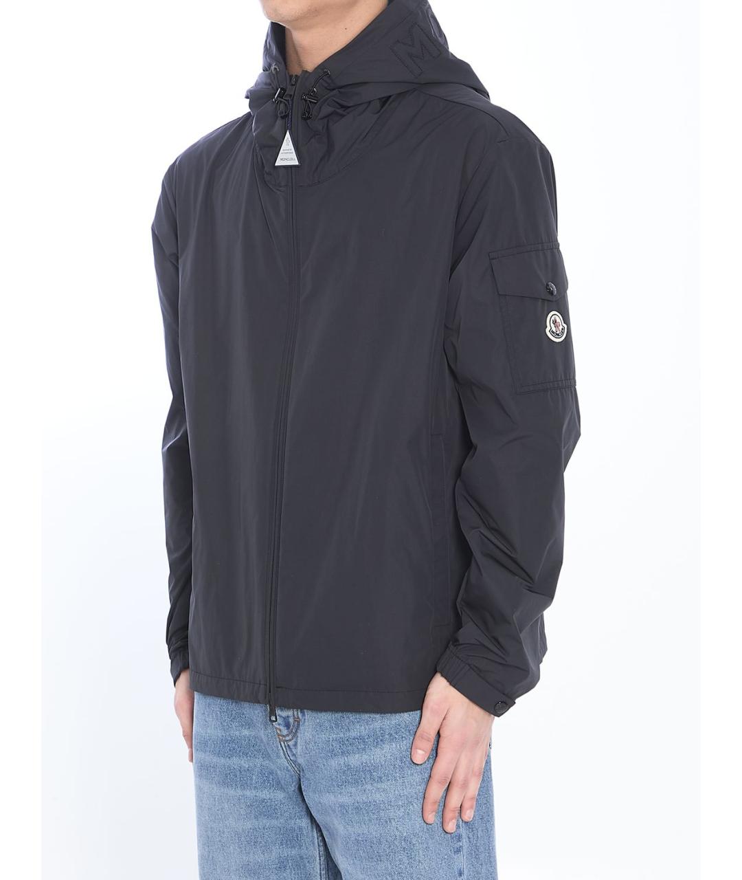MONCLER Черная полиэстеровая куртка, фото 3