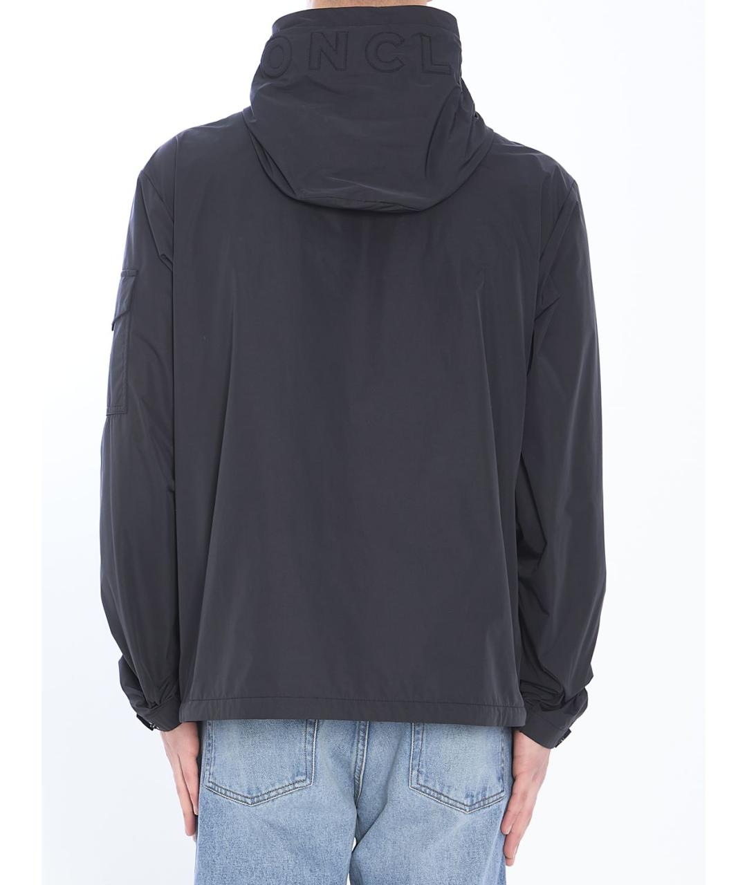 MONCLER Черная полиэстеровая куртка, фото 5