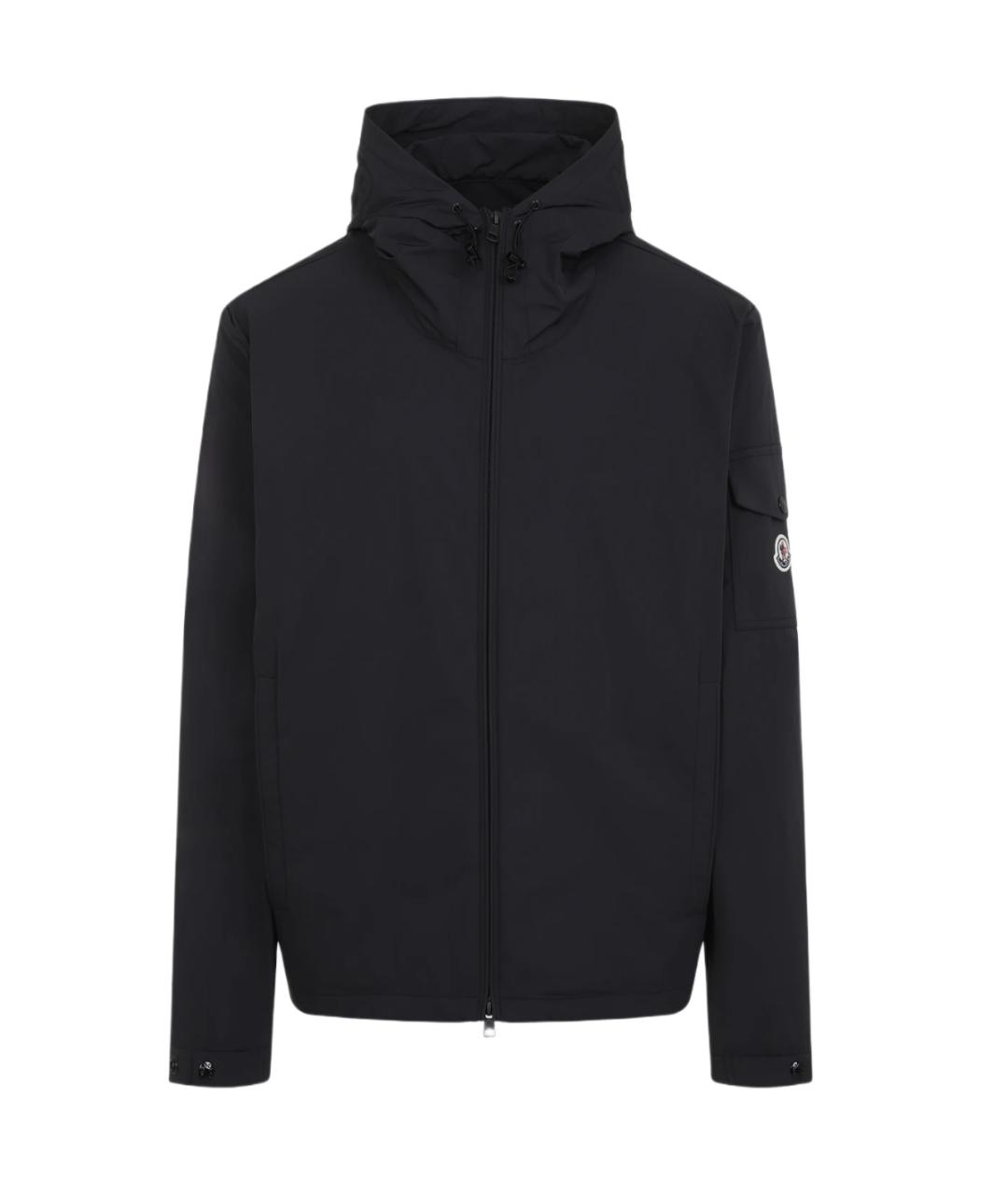 MONCLER Черная полиэстеровая куртка, фото 1