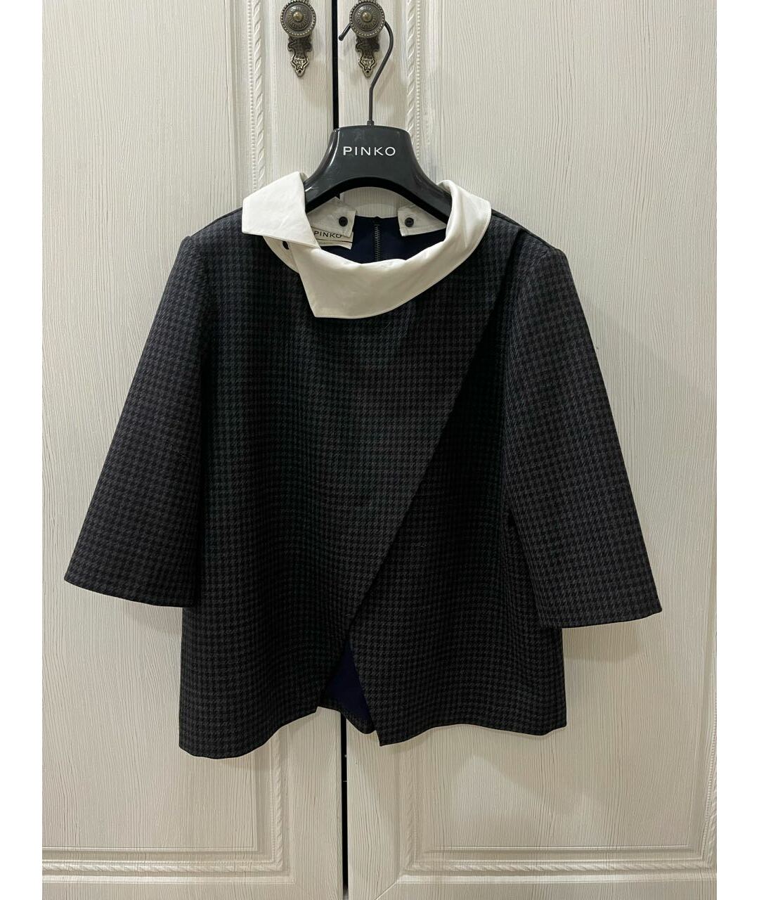 PINKO Антрацитовая шерстяная рубашка, фото 3