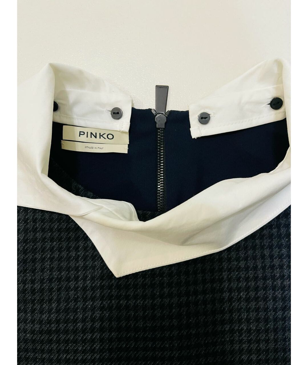 PINKO Антрацитовая шерстяная рубашка, фото 6