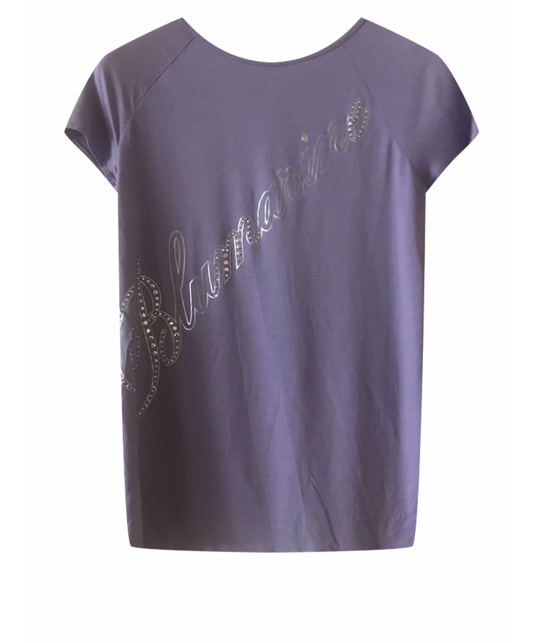 BLUMARINE Фиолетовая вискозная футболка, фото 1