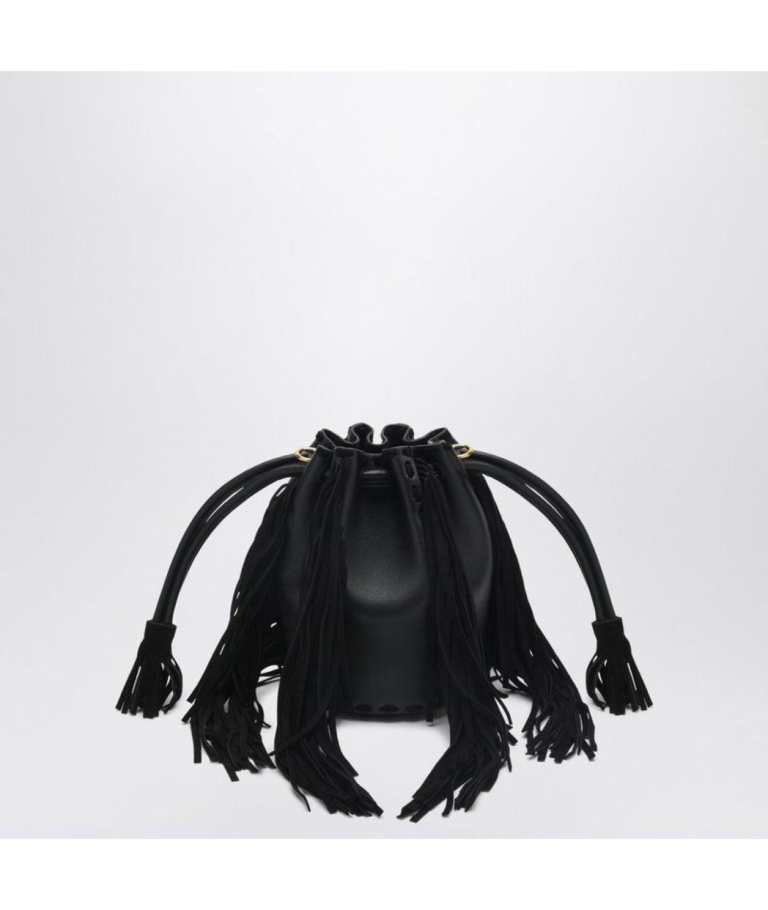 VALENTINO Черная кожаная сумка через плечо, фото 3