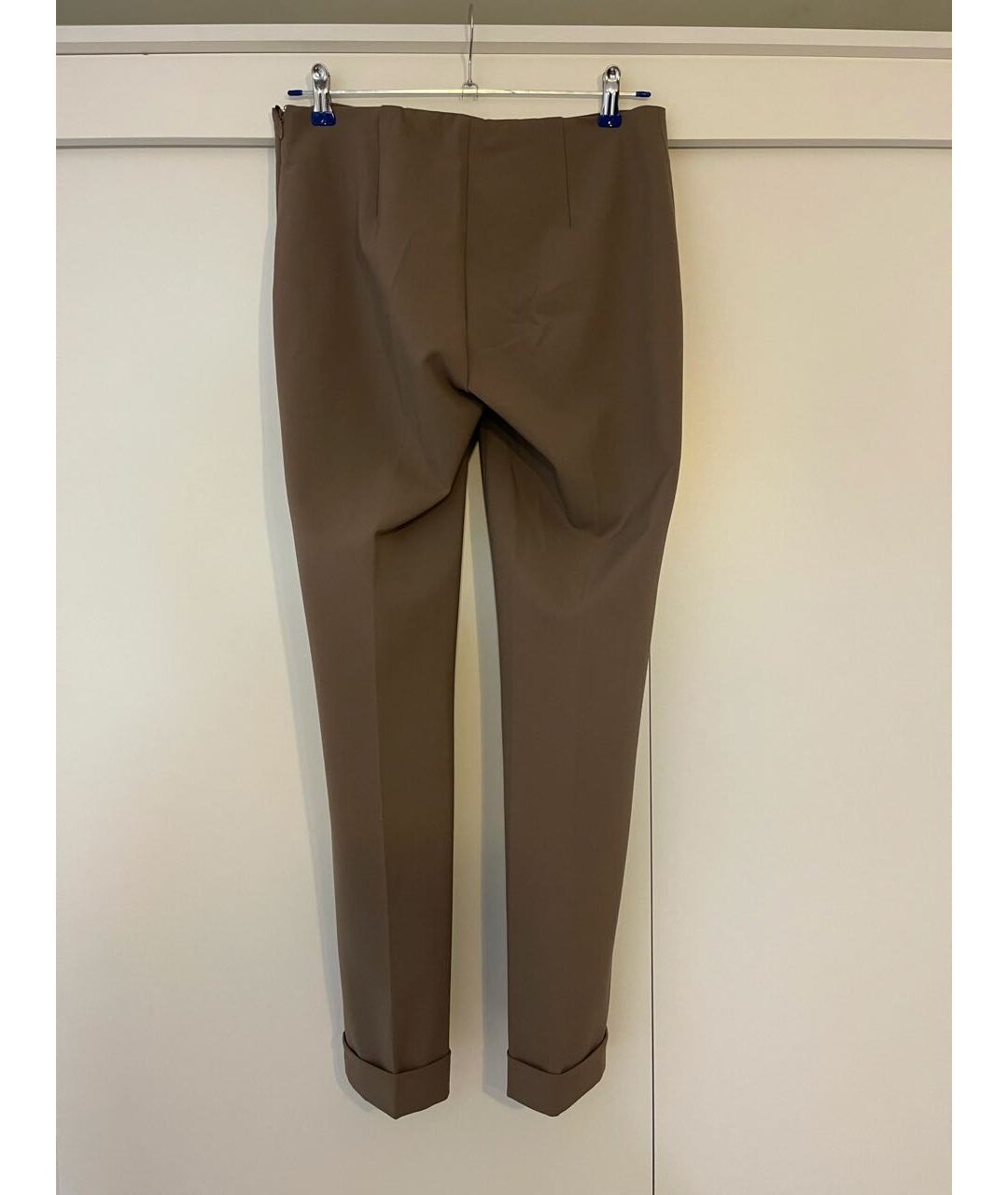 SEVENTY Коричневые шерстяные прямые брюки, фото 2