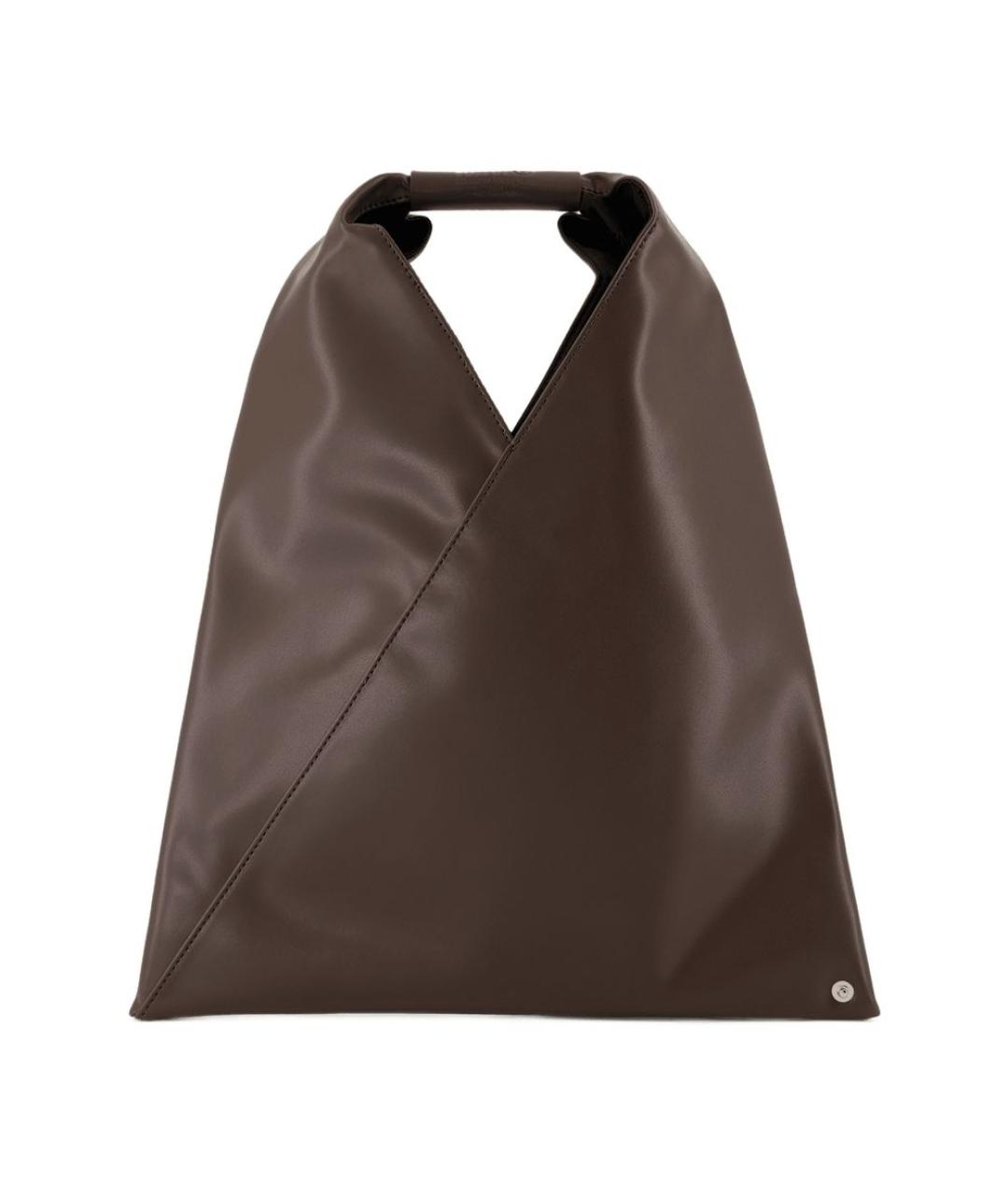 MM6 MAISON MARGIELA Коричневая синтетическая сумка тоут, фото 1