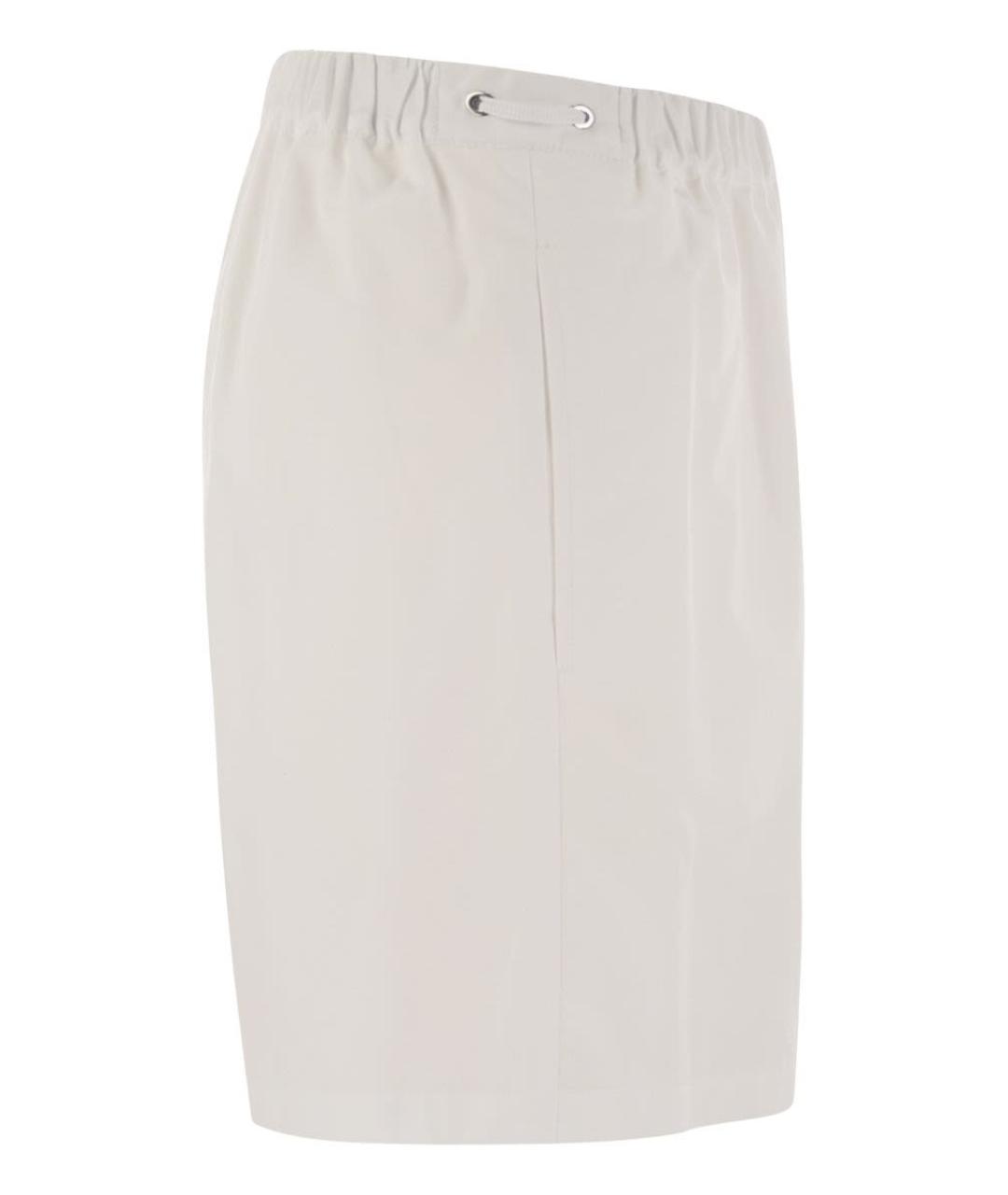 MAX MARA Белые хлопковые шорты, фото 3