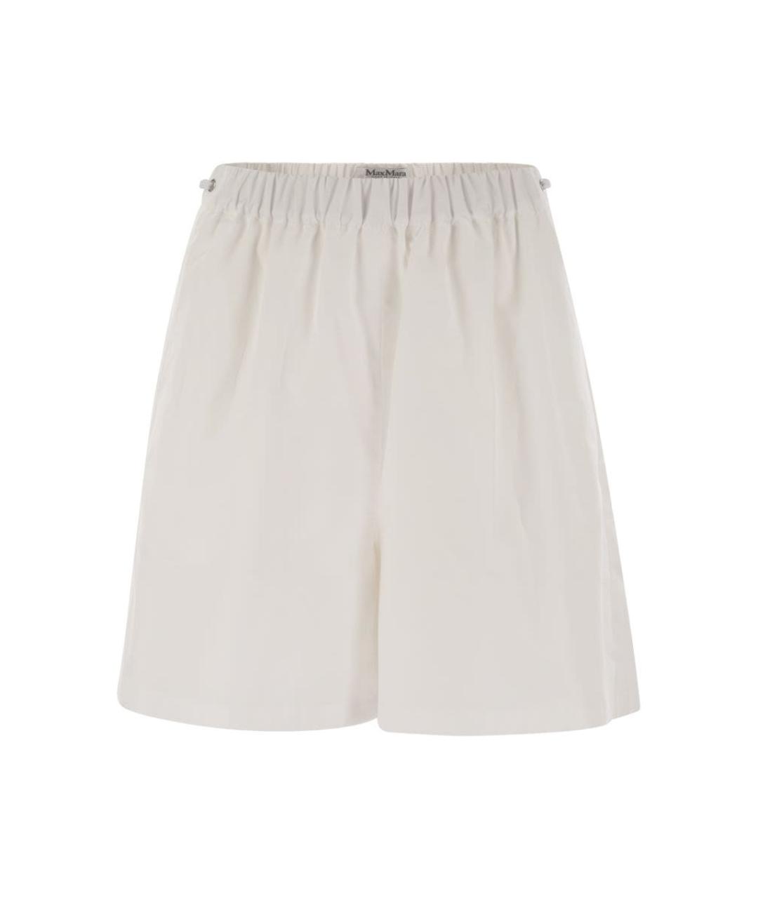 MAX MARA Белые хлопковые шорты, фото 1