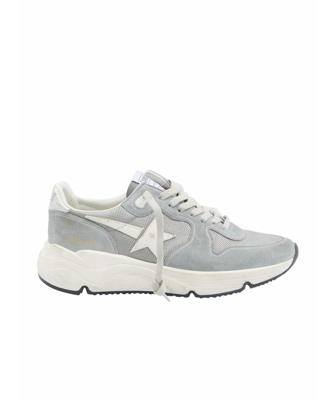 GOLDEN GOOSE DELUXE BRAND Серые кожаные низкие кроссовки / кеды, фото 1