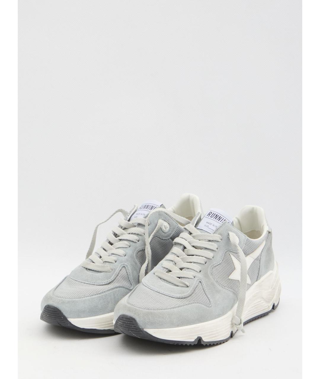 GOLDEN GOOSE DELUXE BRAND Серые кожаные низкие кроссовки / кеды, фото 2