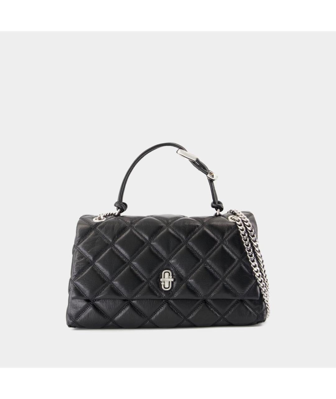 MARC JACOBS Черная кожаная сумка с короткими ручками, фото 1