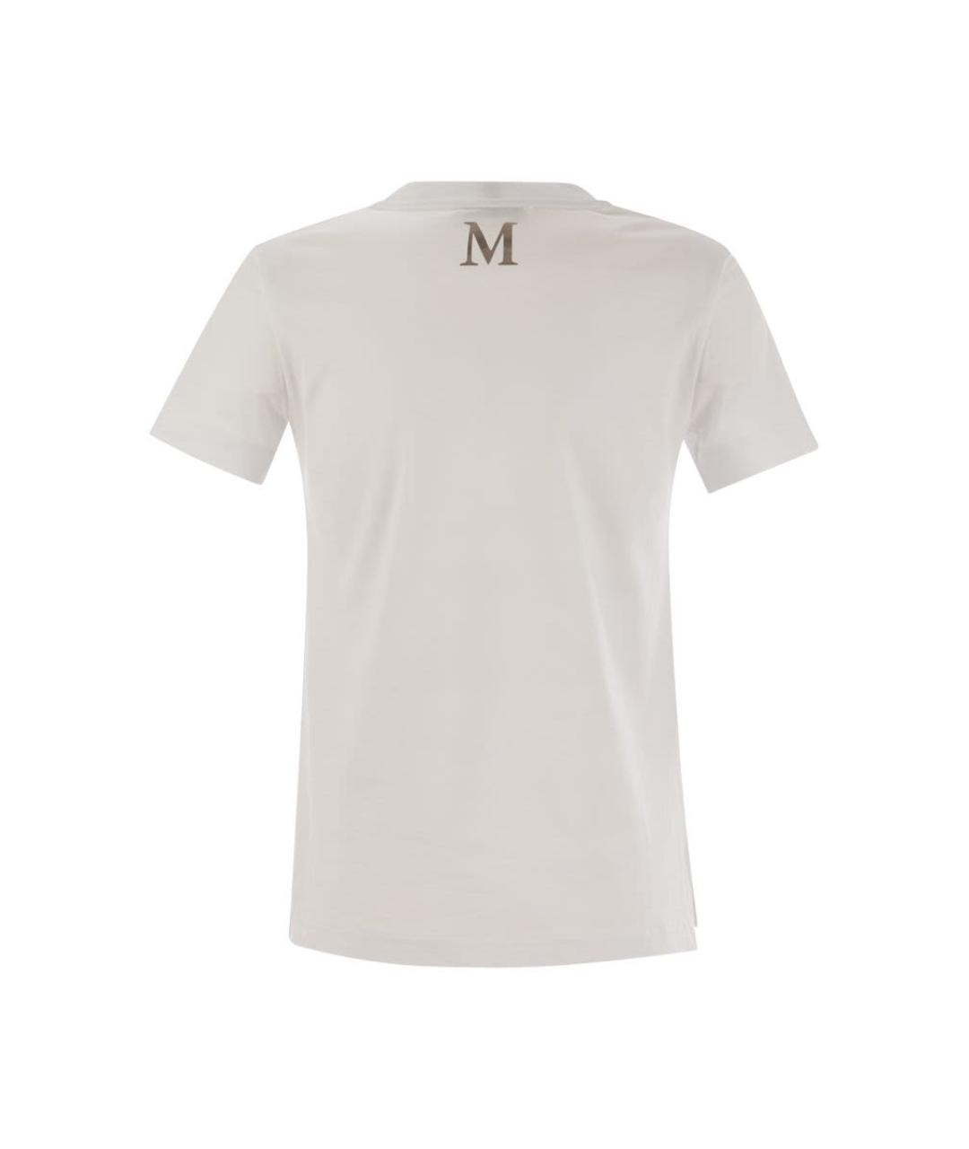 'S MAX MARA Белая хлопковая футболка, фото 2