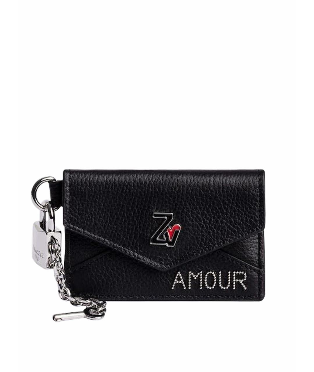 ZADIG & VOLTAIRE Черный кожаный кардхолдер, фото 1