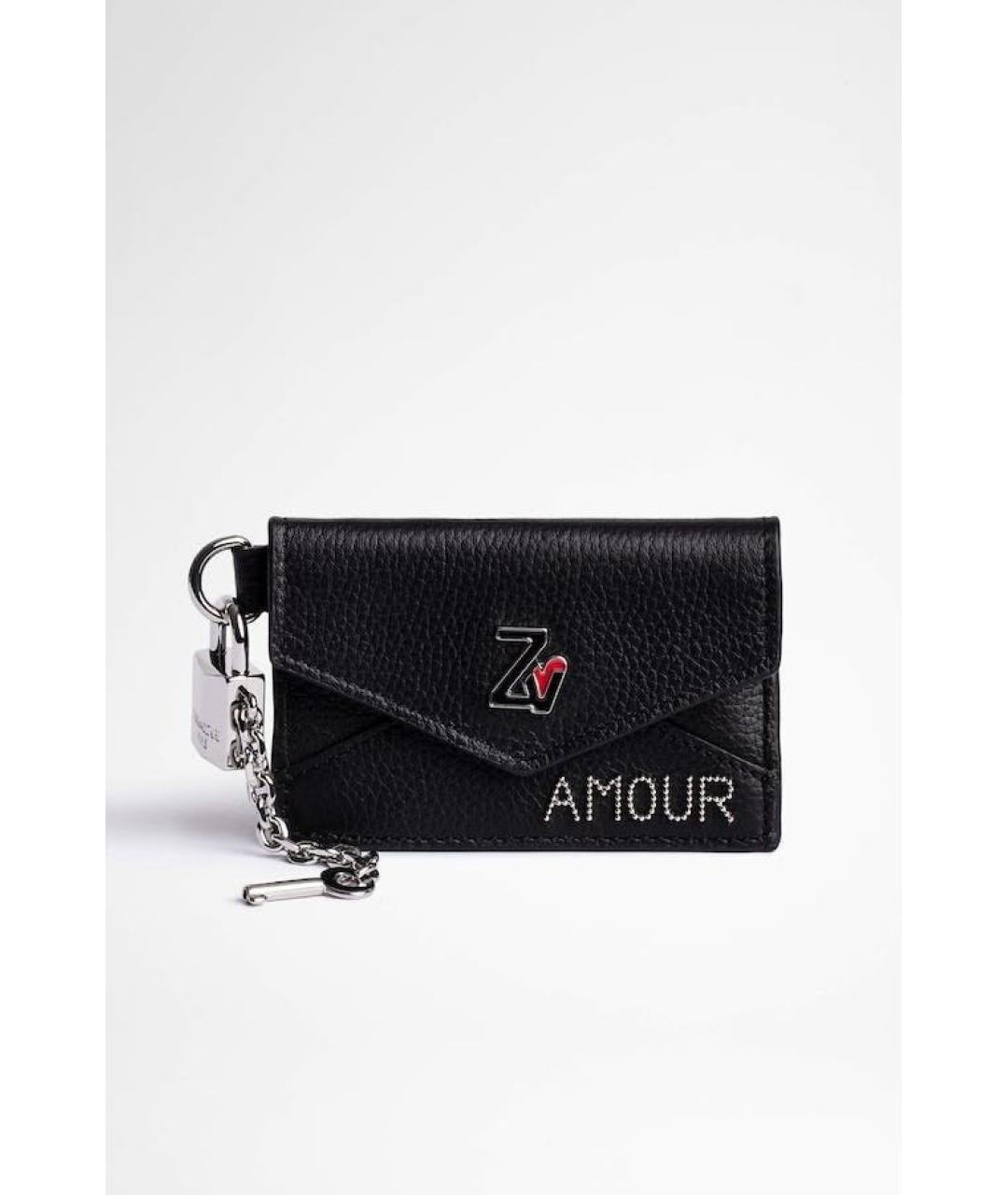 ZADIG & VOLTAIRE Черный кожаный кардхолдер, фото 4