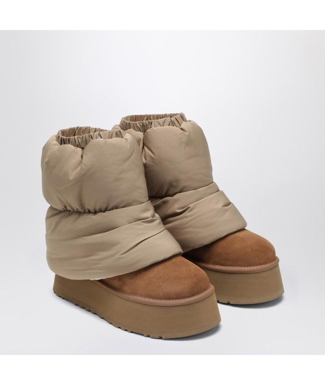 UGG AUSTRALIA Коричневые кожаные ботинки, фото 3